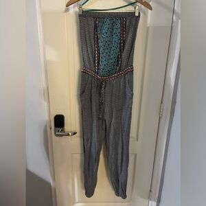 Aeropostale Women's Jumpsuit - Black and Teal